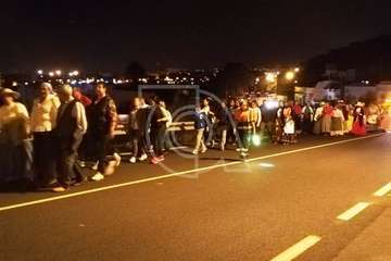 Peregrinación desde San Juan hacia Jinámar. ofrenda, reparto del potaje y festival folclórico (Foto TA y TF)